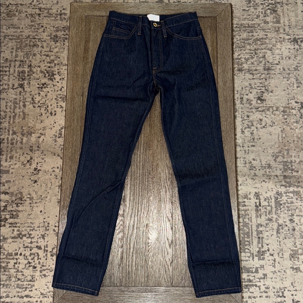 Frame Le Italien True Straight High Rise Jeans Rinse - Picture 3 of 13